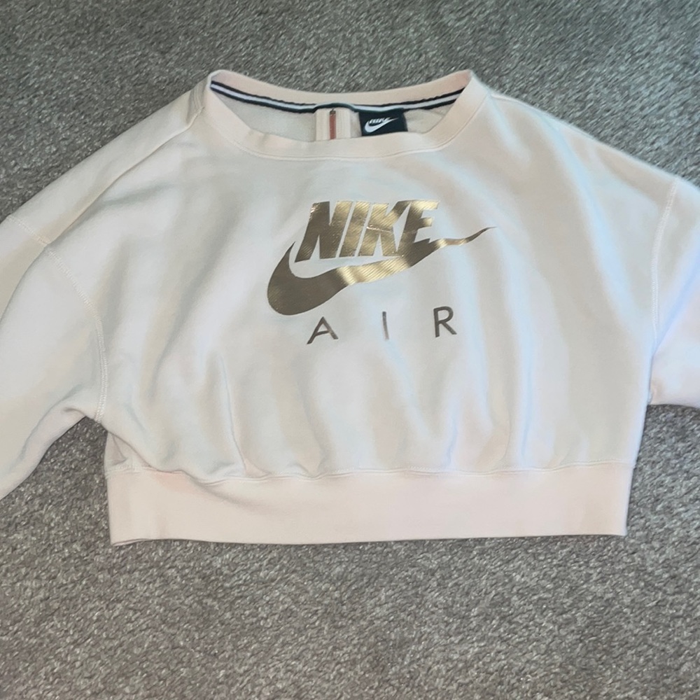 Nike cropped back zip sweatshirt